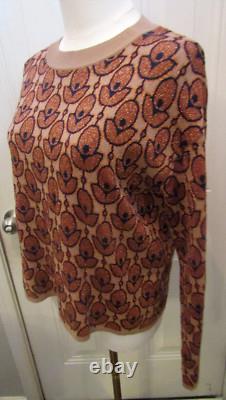 Pantalon tailleur rétro DX, haut en pull, pantalon évasé, métallique, fabriqué en Italie, M