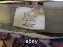 Pantalon tailleur rétro DX, haut en pull, pantalon évasé, métallique, fabriqué en Italie, M