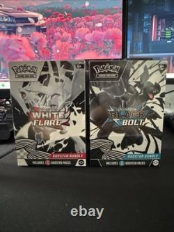 Paquets de Boosters Pokémon TCG Black Bolt et White Flare (Ensemble de Deux) SCELLÉS