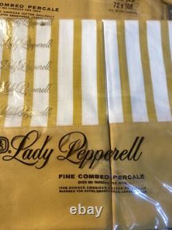 Parure de draps vintage Lady Pepperell pour lit simple, deux taies d’oreiller, 100 % coton américain, NOS, années 1970