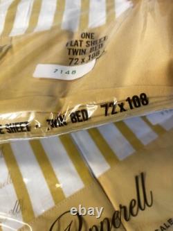 Parure de draps vintage Lady Pepperell pour lit simple, deux taies d’oreiller, 100 % coton américain, NOS, années 1970