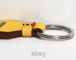 Porte-clés en cuir véritable Ferrari. Ensemble de deux porte-clés Ferrari. Fabriqués en Italie.