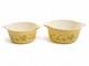Pyrex Vintage Jaune Avec Fleurs Vertes, Lot De 2 Casseroles - Sans &eacute;clats, En Tr&egrave;s Bon &eacute;tat