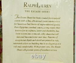 Ralph Lauren Randolph Red Two King Pillowcases Set Estate Home Collection Nouveau