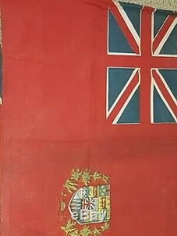 Rare Ensemble De Deux! Canada Ensign Bataille Drapeau Rouge 1870 (5 Province) Et 1900 (9 Prov.)
