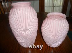 Rare, Matching Vintage Set Deux Vases Art Déco Anchor Hocking