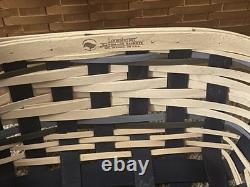 Rare Panier Longaberger 2017 Hôtesse Bleu NEIGE DRIFT + Prot + Couvercle Hiver