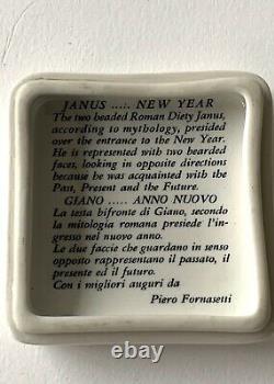 Rare Set Of Two Fornasetti With Roman Diety Janus Profil