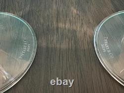 Rare ensemble de 2 verres à martini Tiffany & Co gravés avec esperluette, Italie