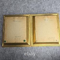 Rare ensemble vintage de deux lithographies d’oiseaux de Rudolf Freund dans des cadres dorés