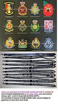Royal Obsolète. Hong. Kong. Formation. École. Police. Bâton En Bois 24l, Ensemble De Deux Pc