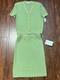 St. John Collection Ensemble Cardigan Et Jupe En Maille Tropic Lime, Taille 4 / Petite