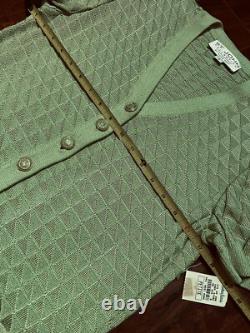 ST. JOHN COLLECTION Ensemble cardigan et jupe en maille Tropic Lime, taille 4 / Petite