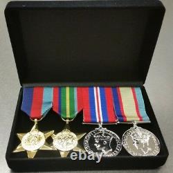 Série De 4 Répliques De Médailles De La Seconde Guerre Mondiale Grandeur Nature Dans La Boîte De Présentation
