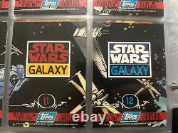 Série Star Wars Galaxy Topps 1994 Saison Deux 2 Ensemble de poursuite en feuille gravée #'s 7-12