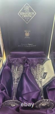 Service Edinburgh Crystal Millennium de 10 verres. Comprend 6 grands verres et 2 flûtes