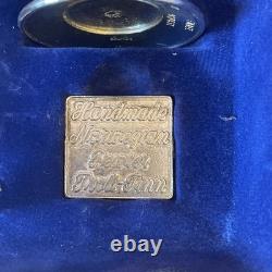 Service à carafe en étain norvégien vintage et verre en cristal. Par Troll Tinn Rare