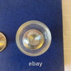 Service à carafe en étain norvégien vintage et verre en cristal. Par Troll Tinn Rare