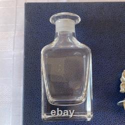 Service à carafe en étain norvégien vintage et verre en cristal. Par Troll Tinn Rare