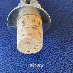 Service à carafe en étain norvégien vintage et verre en cristal. Par Troll Tinn Rare