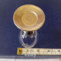 Service à carafe en étain norvégien vintage et verre en cristal. Par Troll Tinn Rare