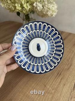 Service à thé Hermès Bleus d’Ailleurs en porcelaine bleue et blanche avec tasse et soucoupe pour deux, coffret inclus