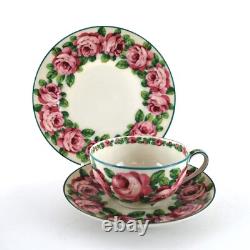 Service à thé Limoges Theodore Haviland pour deux personnes avec plateau Roses de choux Antique