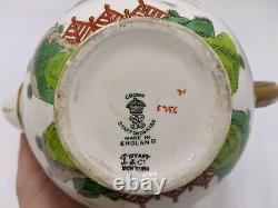 Service à thé en porcelaine fine chinoise Vintage Crown Staffordshire Willow pour deux personnes