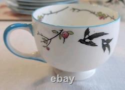 Service à thé et assiette à gâteau Paragon Fine China Two for Joy de 1926, 21 pièces, en très bon état<br/>