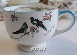 Service à thé et assiette à gâteau Paragon Fine China Two for Joy de 1926, 21 pièces, en très bon état<br/> 