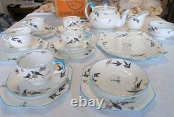 Service à thé et assiette à gâteau Paragon Fine China Two for Joy de 1926, 21 pièces, en très bon état<br/> 
