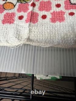 Serviettes Vintage Homecrest, Gants de Toilette et Tablier Psychédélique Rose/Rouge/Tons de Terre