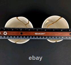Set de 2 mugs Seletti Kintsugi Marcantonio style art japonais ancien en or 24 carats