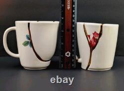 Set de 2 mugs Seletti Kintsugi Marcantonio style art japonais ancien en or 24 carats