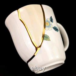 Set de 2 mugs Seletti Kintsugi Marcantonio style art japonais ancien en or 24 carats