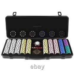 Set de 500 jetons de poker en argile de 13,5 g pour Texas Hold’em, cadeau de Noël, Royaume-Uni