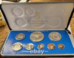 Set de Preuve des Îles Salomon 1980. Deux Pièces en Argent. Boîte et Certificat d'Authenticité. Franklin Mint