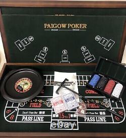 Set de Rangement de Jeux de Casino avec Roulette, Poker, Black Jack, Craps et Plus