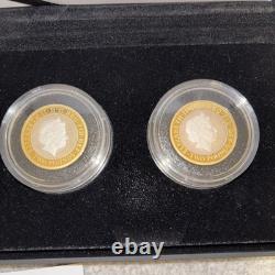 Set de pièces en argent proof de deux livres Piedfort de Londres 2013 - Métro de Londres - Collectible