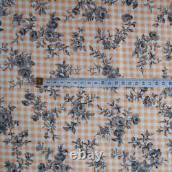 Set de tissus en coton vichy orange de créateur italien haut de gamme Fabriqué en Italie