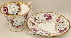 Sous-tasse de tasse à thé Royal Albert Summer Bounty en porcelaine de bone china perle, Angleterre