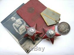 Soviétique Seconde Guerre Mondiale Deux Commandes Red Star Et Ww2 Médaille Set Pour Tankman Soviétique Su-76