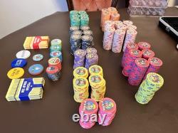 Super Poker World Ensemble de jetons de poker en céramique personnalisés Cash & Tournoi 800+ jetons