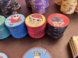 Super Poker World Ensemble de jetons de poker en céramique personnalisés Cash & Tournoi 800+ jetons