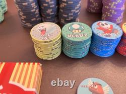 Super Poker World Ensemble de jetons de poker en céramique personnalisés Cash & Tournoi 800+ jetons