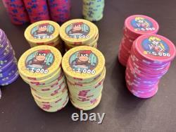 Super Poker World Ensemble de jetons de poker en céramique personnalisés Cash & Tournoi 800+ jetons