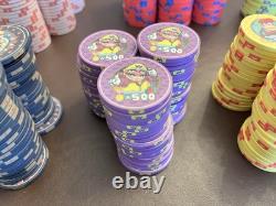 Super Poker World Ensemble de jetons de poker en céramique personnalisés Cash & Tournoi 800+ jetons