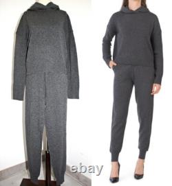 THÉORIE Collection de Sweat à Capuche Cropped en Cachemire et Pantalon Jogger Arleena Charbon L 710 $