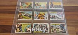 TOPPS Bataille de la Seconde Guerre mondiale II 1965 ensemble presque complet 69/73 Cartes à échanger