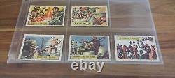 TOPPS Bataille de la Seconde Guerre mondiale II 1965 ensemble presque complet 69/73 Cartes à échanger